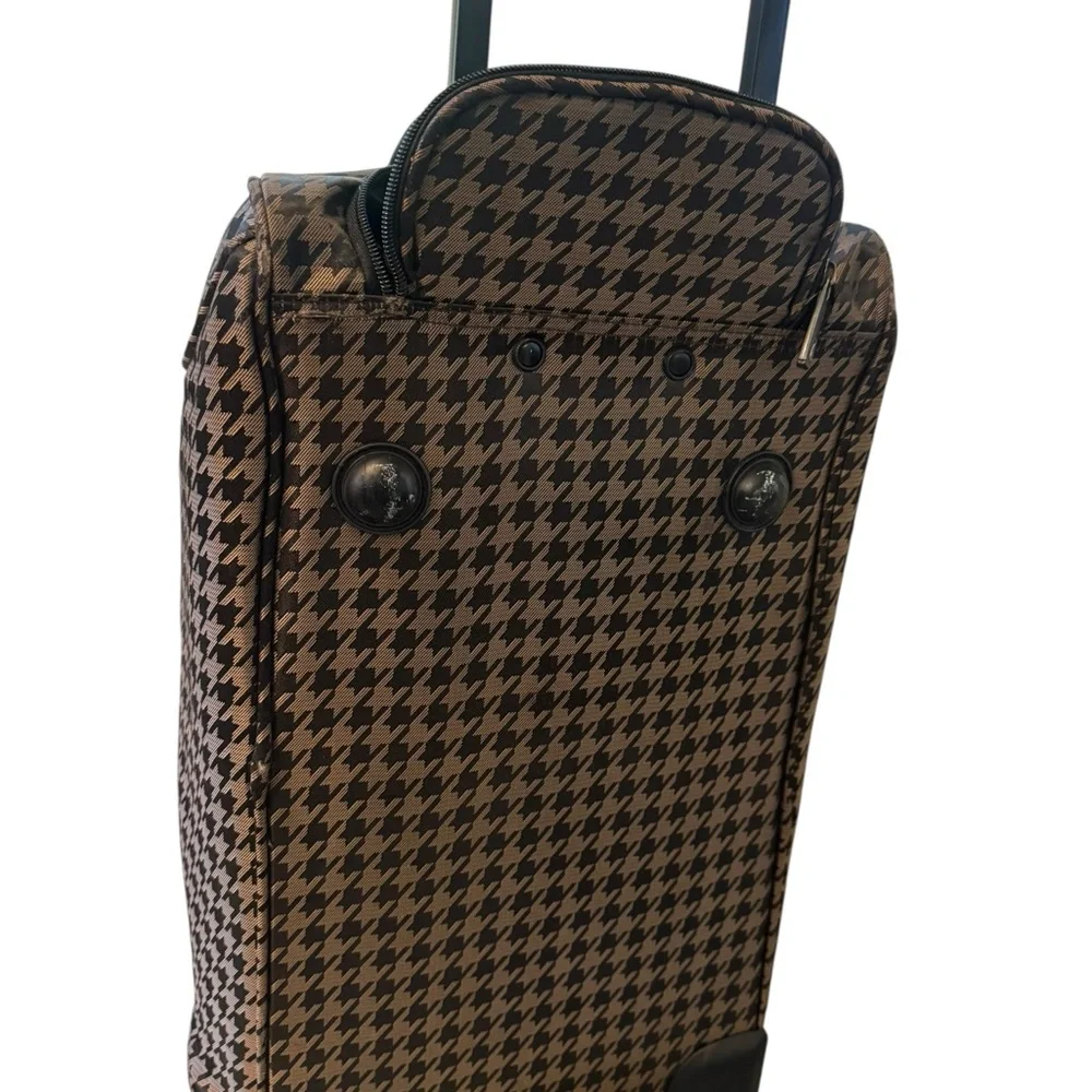 Calpak Brown and Black Houndstooth Travel Tote